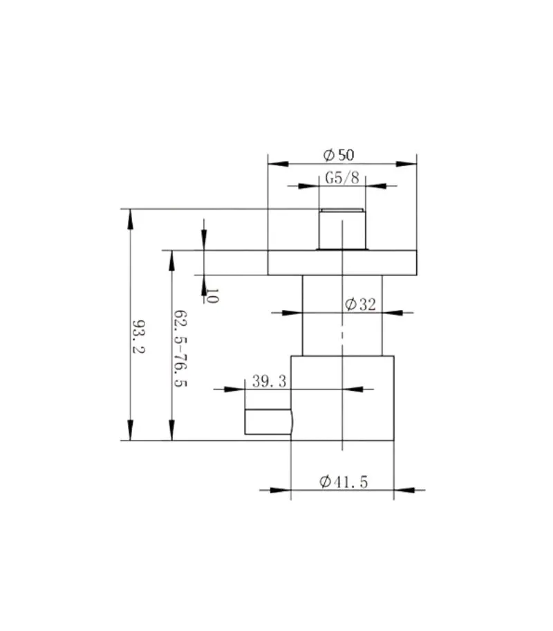 Aqua Brass Wall Top Assembly - Specification