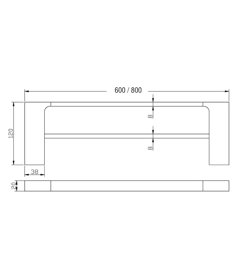 Eden Double Towel Rail Specification