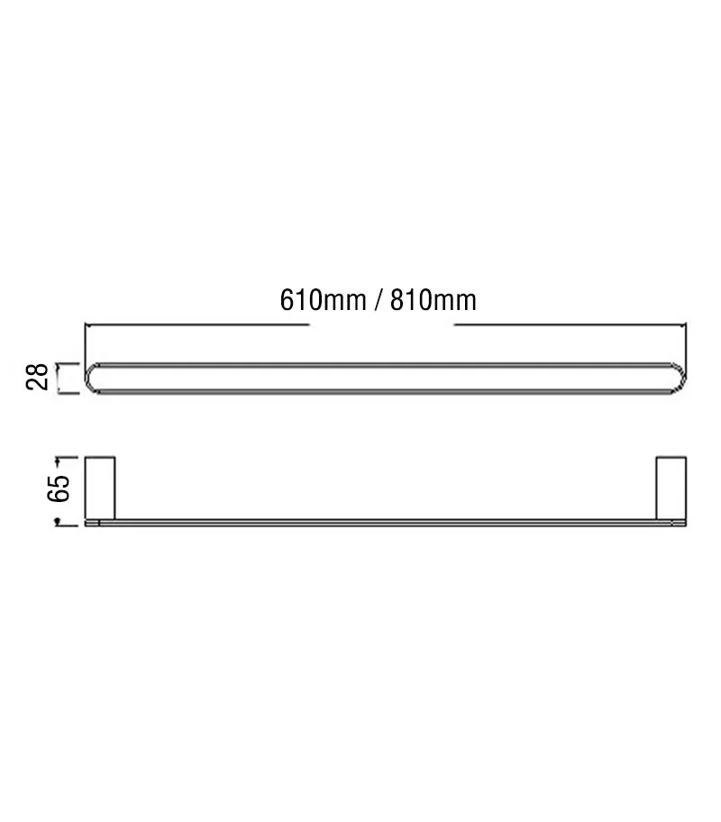 Dove Single Towel Rail Specification