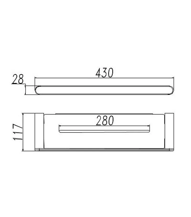 Specification For Dove Metal Shelf