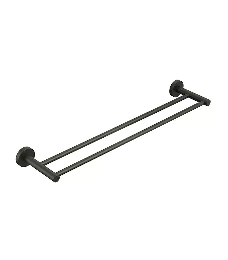 Opus Double Towel Rail - Gunmetal