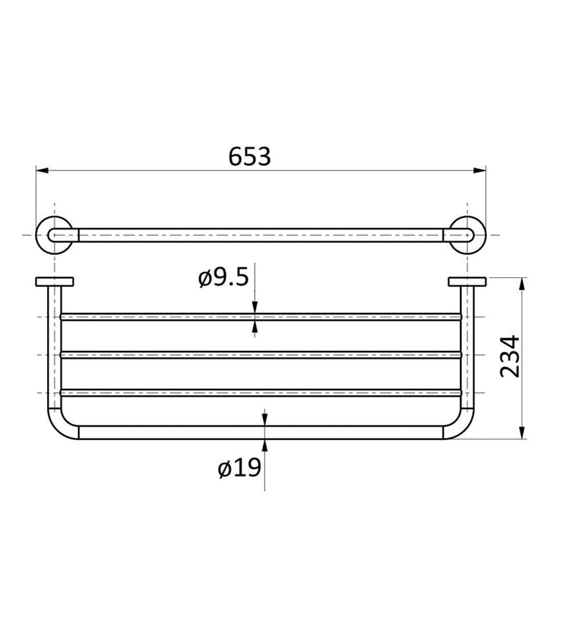 Specification For Opus Bath Towel Rack 600mm