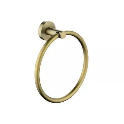 Pentro Brushed Yellow Gold Towel Ring