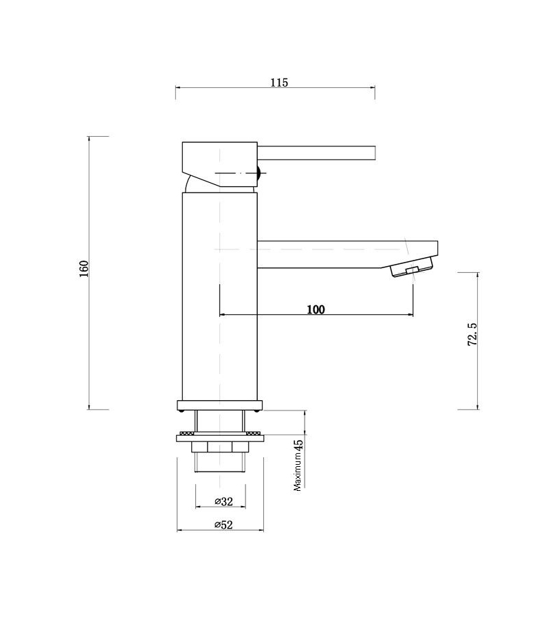 Specification For Pentro Basin Mixer