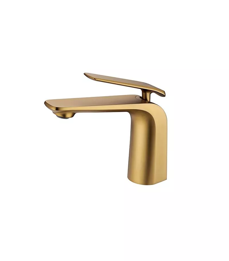 Esperia Brushed Yellow Gold Basin Mixer