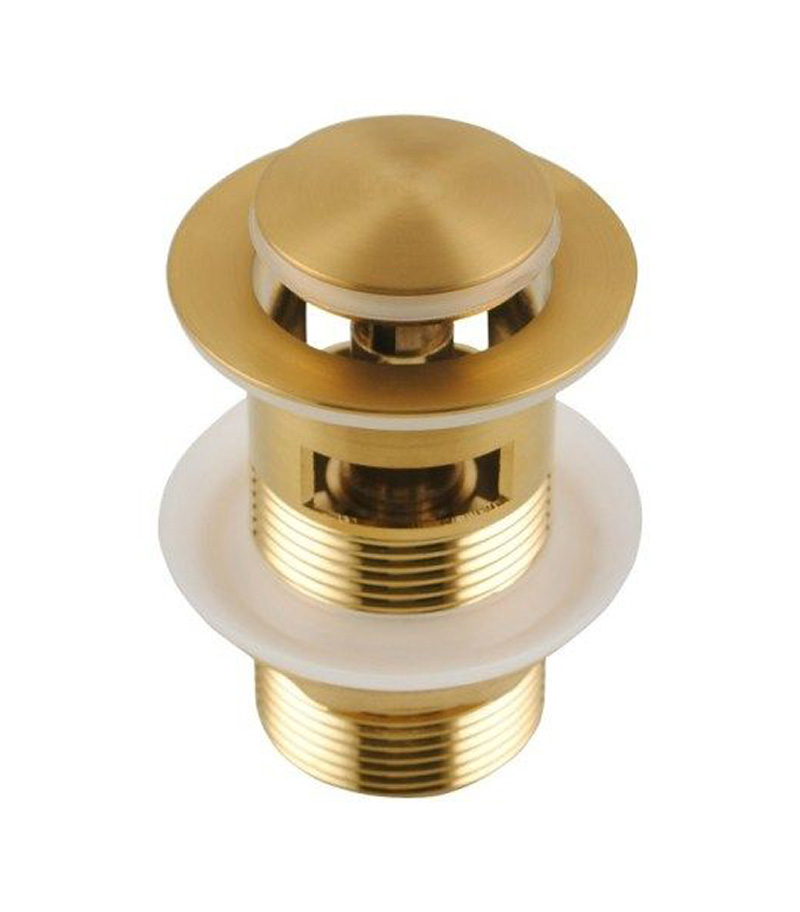 32/40mm Brushed Yellow Gold Pop Up Waste Overflow