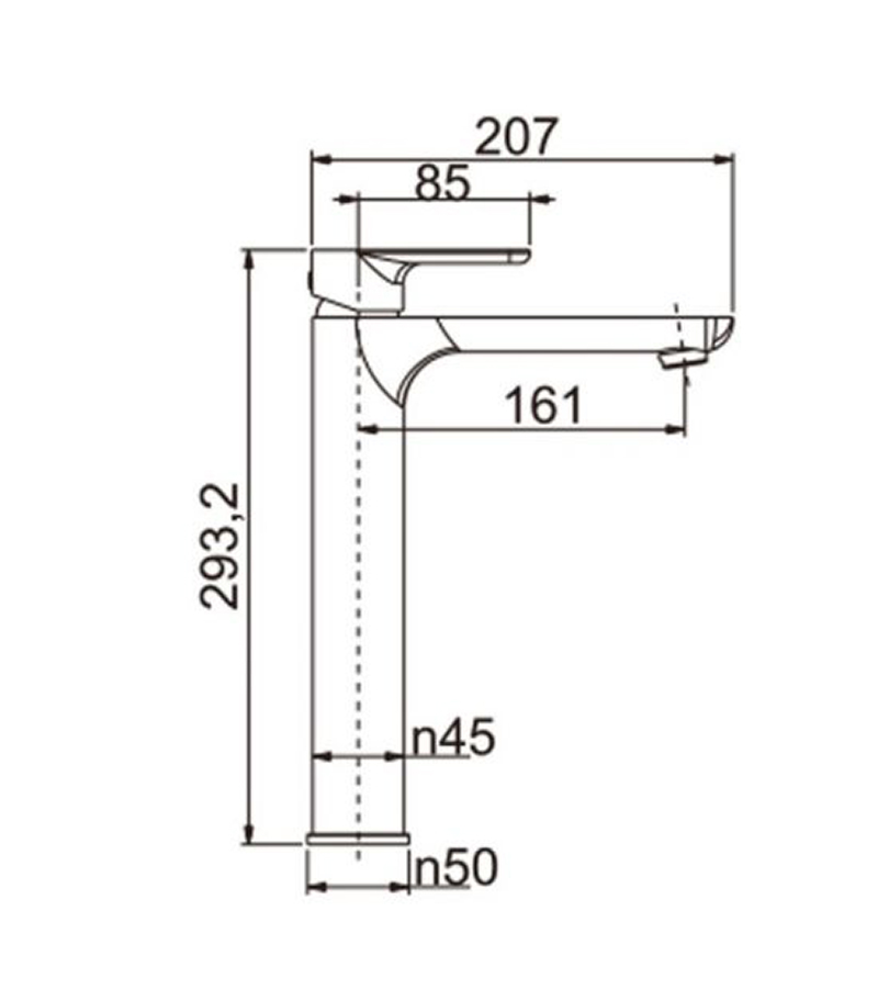 Specification For Luxus Tall Basin Mixer