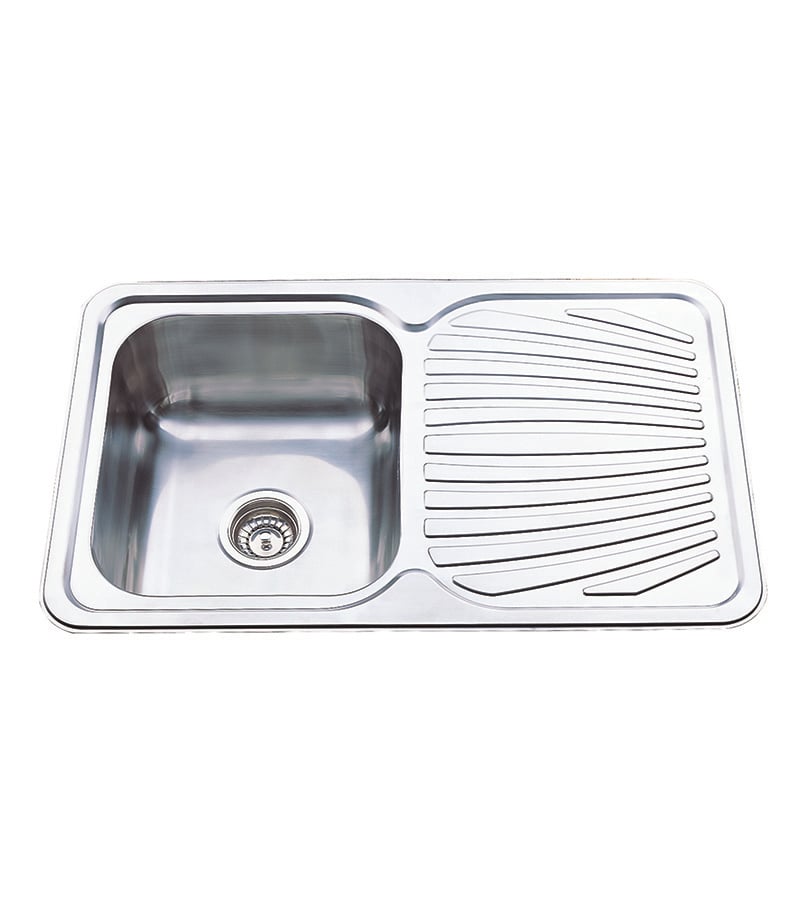 Cora Single Bowl Sink 780mm With Drainerboard On Side P780LHB