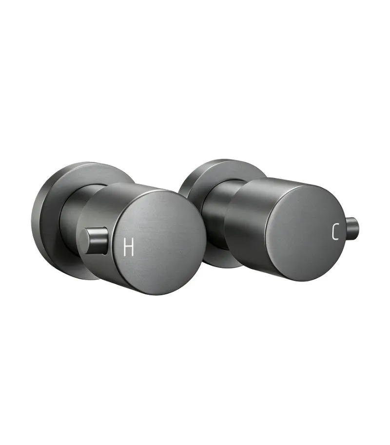 Aqua Brass Wall Top Assembly - Gunmetal