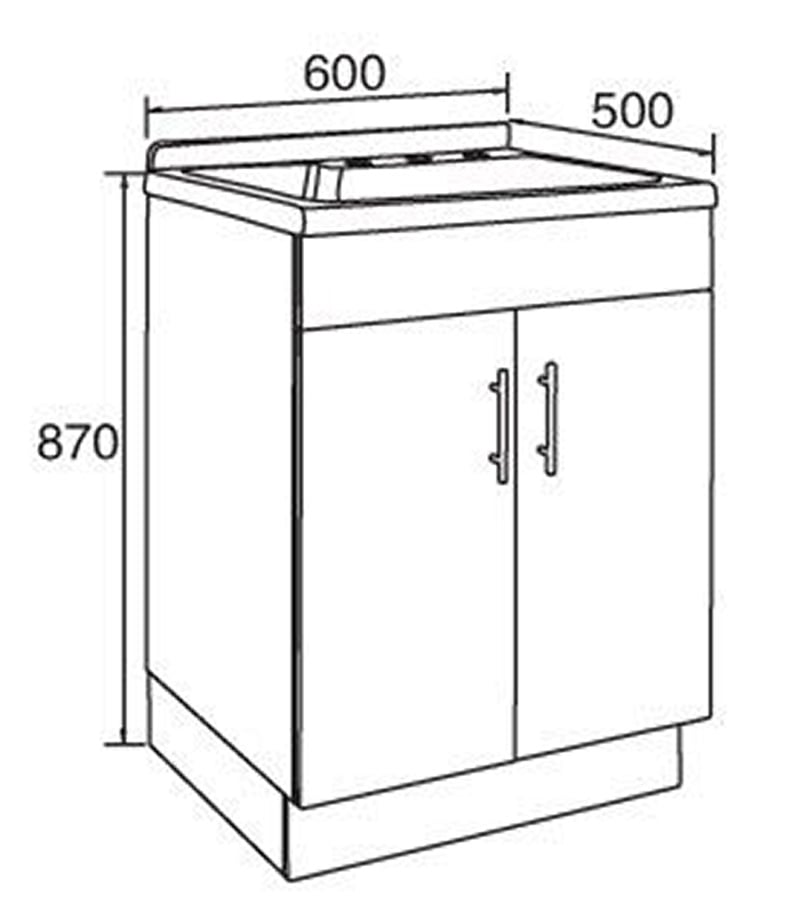45L Laundry Tub With Polyurethane Cabinet