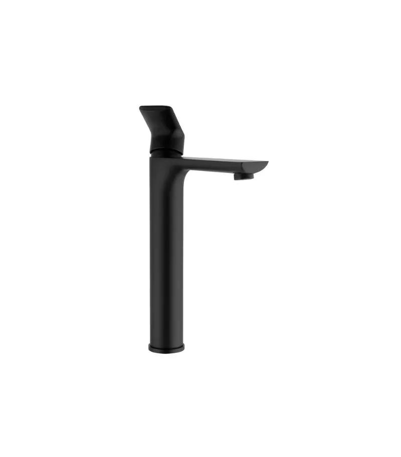 Luxus Tall Basin Mixer - Matt Black Side