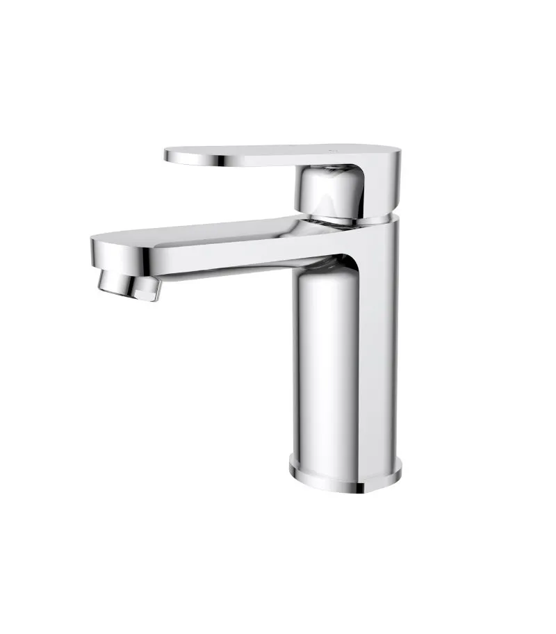 Cora Brass Short Basin Mixer - Chrome