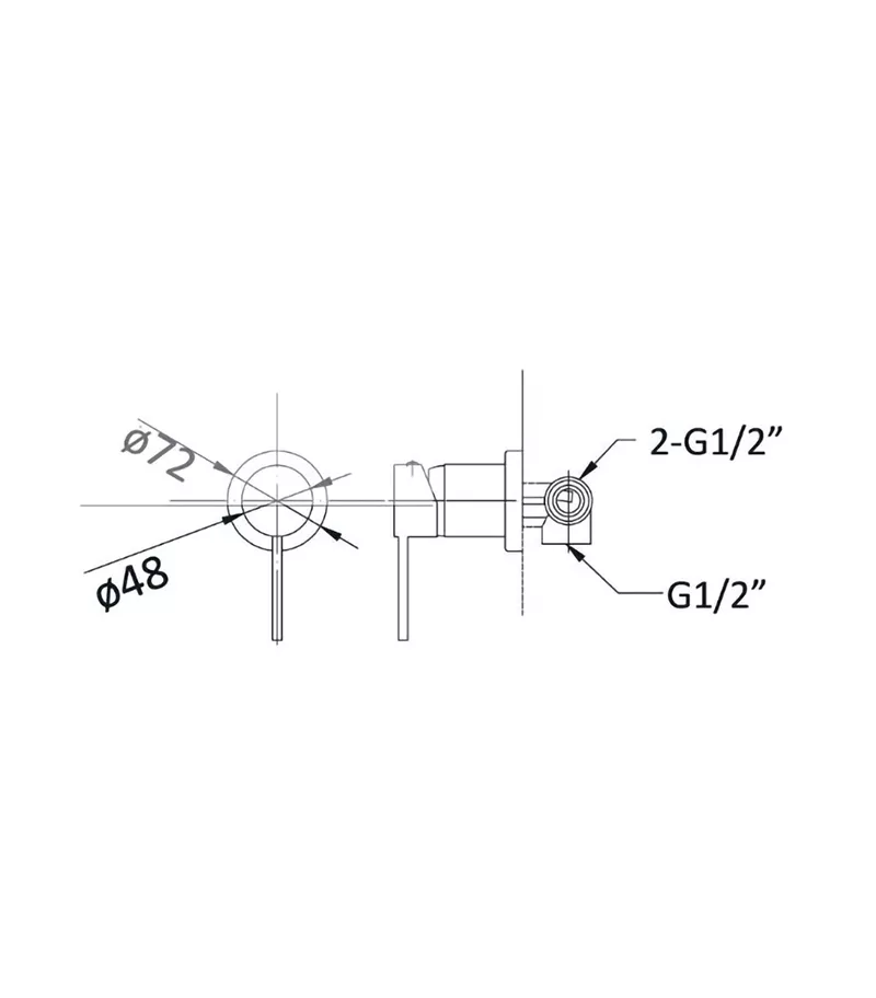 Specification For Opus Wall Mixer Mini Backplate