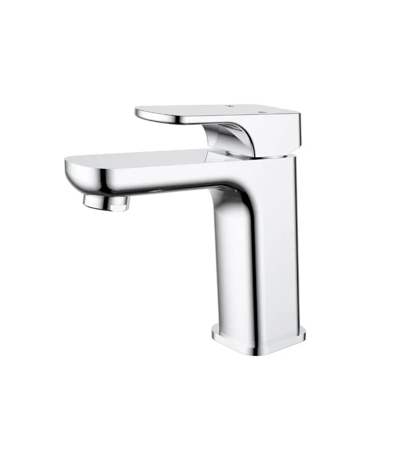 Eden Brass Short Basin Mixer - Chrome