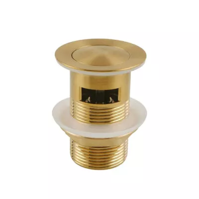 Aqua 32/40mm Pop Up Basin Waste With Overflow - Brushed Yellow Gold