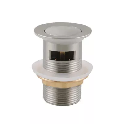 Aqua 32/40mm Pop Up Basin Waste With Overflow - Brushed Nickel