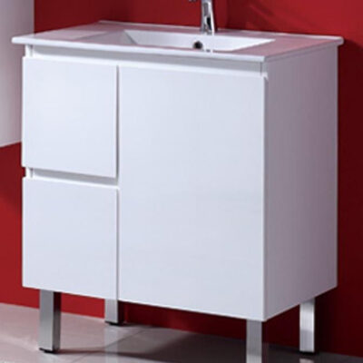 Reno 3 Ceramic Top 750mm MDF Freestanding Vanity With Legs