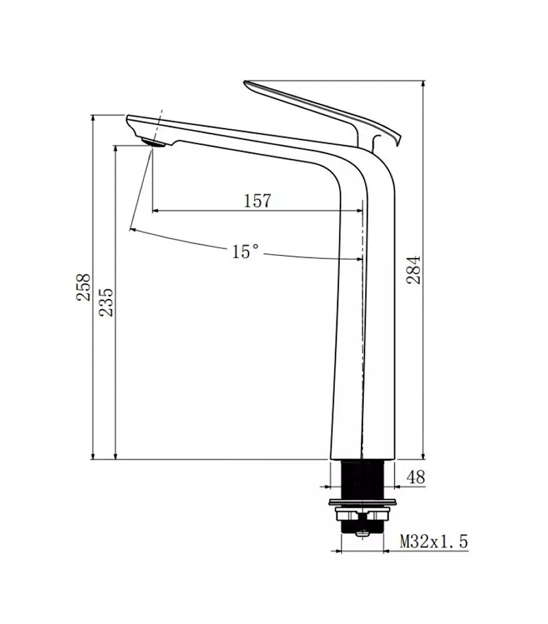 Specification For Esperia Tall Basin Mixer