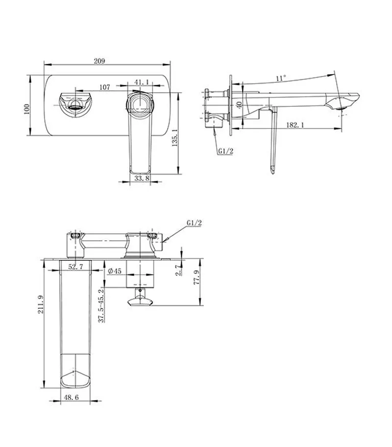 Specification For Esperia Bath Mixer Set