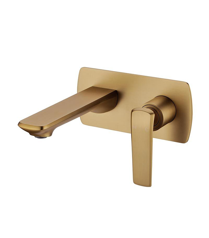 Esperia Brushed Yellow Gold Bath Mixer Set