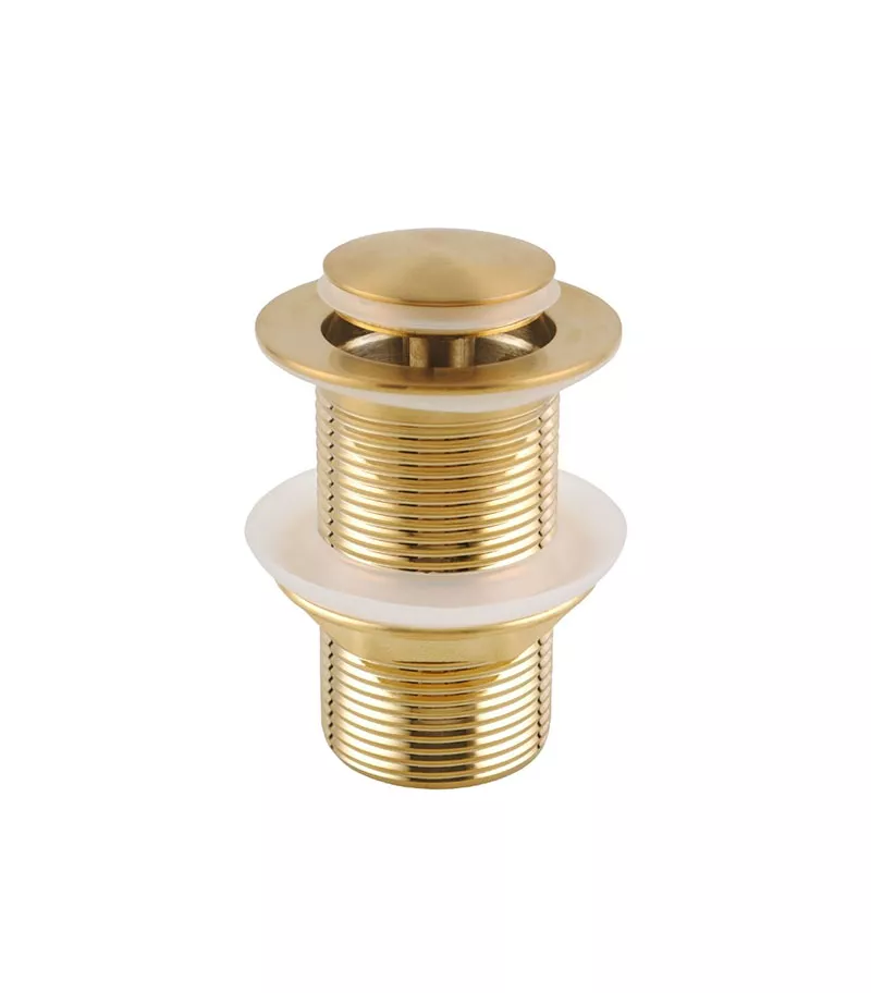 Aqua 32/40mm Pop Up Basin Waste With No Overflow - Brushed Yellow Gold