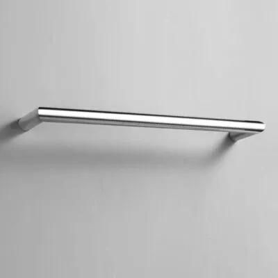 Single Round Heated Towel Rail - Chrome