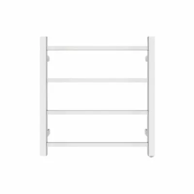 Aqua Square Heated Towel Rack 4 Bars - Chrome