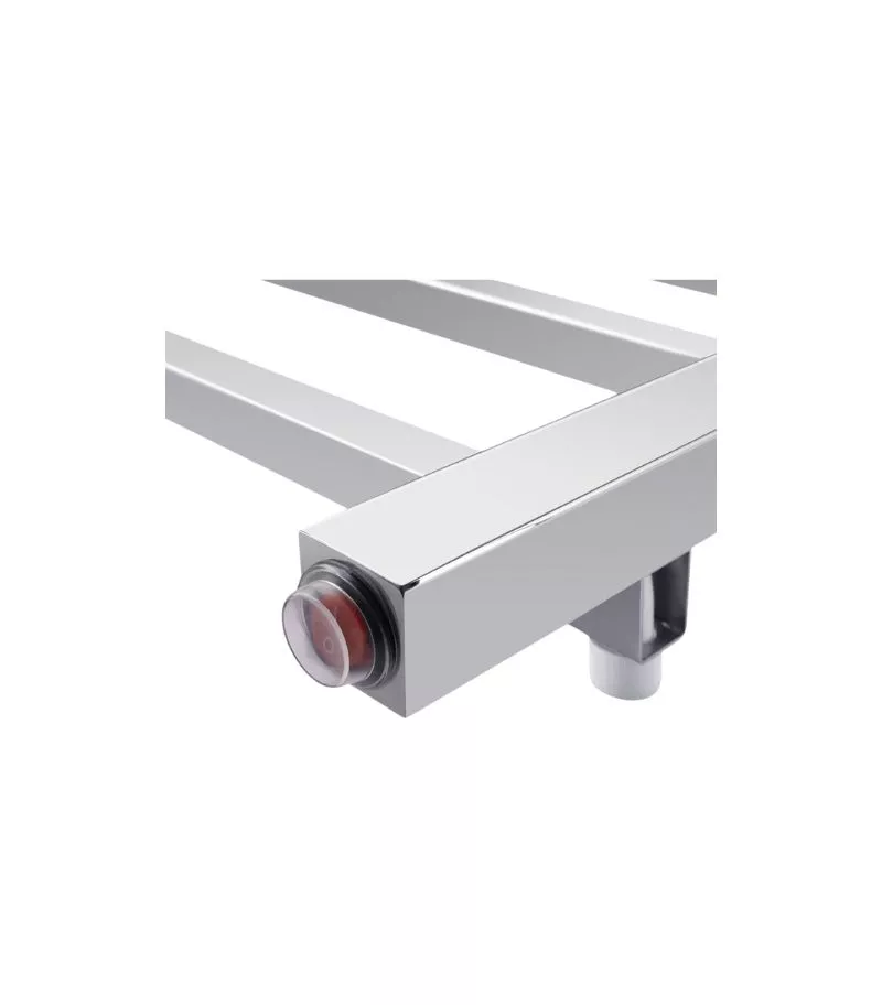 Aqua Square Chrome Heated Towel Rack Bottom Aqua Square Chrome Heated Towel Rack Bottom