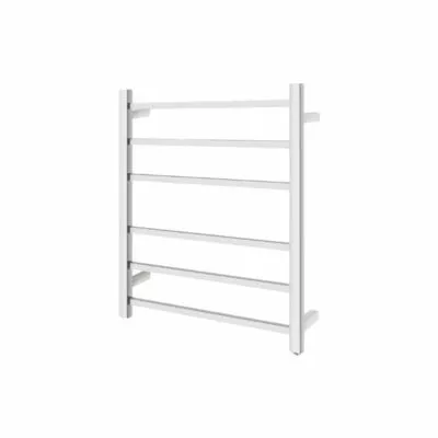 Aqua Square Chrome Heated Towel Rack 6 Bars