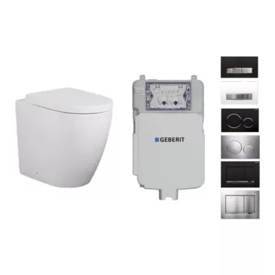 Reno 107 Geberit In Wall Cistern Rimless Flush Floor Pan Toilet