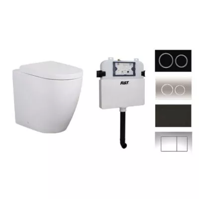 Reno 107 R&T In Wall Cistern Rimless Flush Floor Pan Toilet