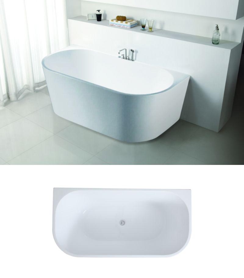 Elivia Back To Wall Freestanding Bath – Topview