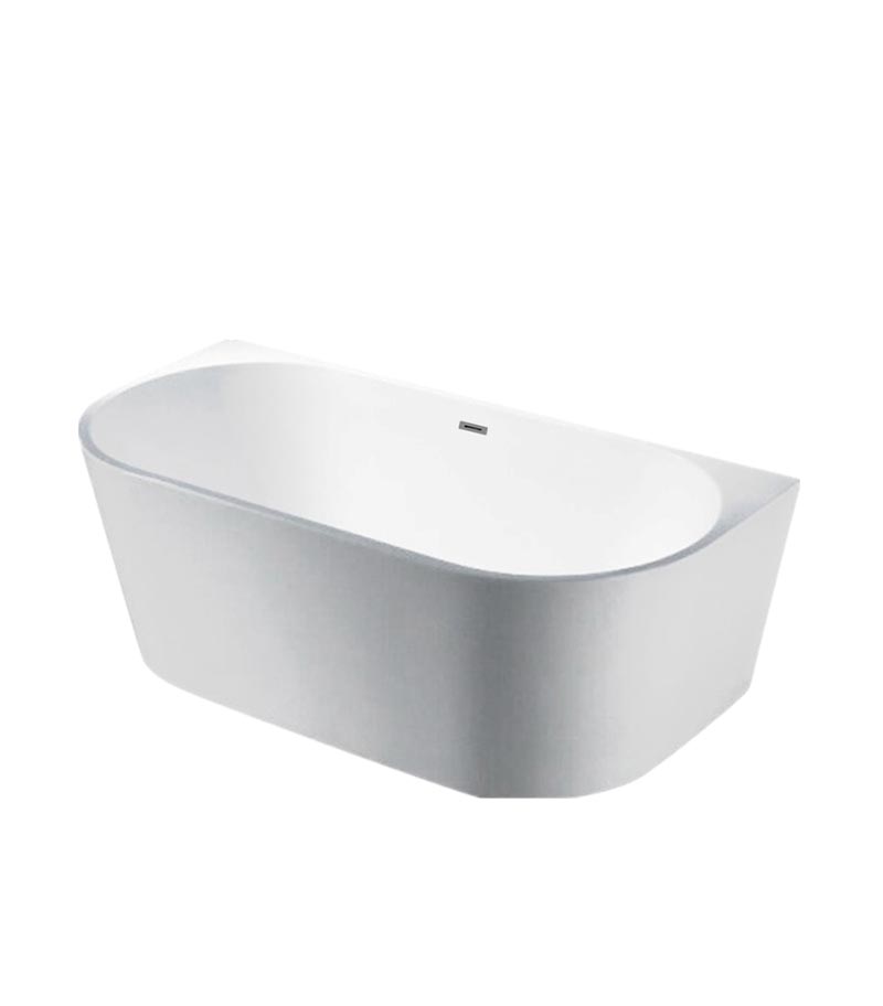 Elivia Back To Wall Overflow Freestanding Bath