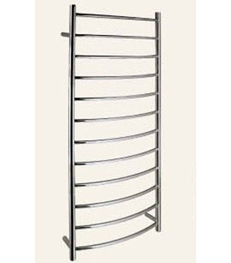 Round And Curved Chrome Heated Towel Rack 12 Bars