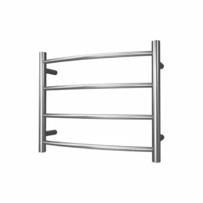 Round & Curved Towel Rack 4 Bars - Chrome