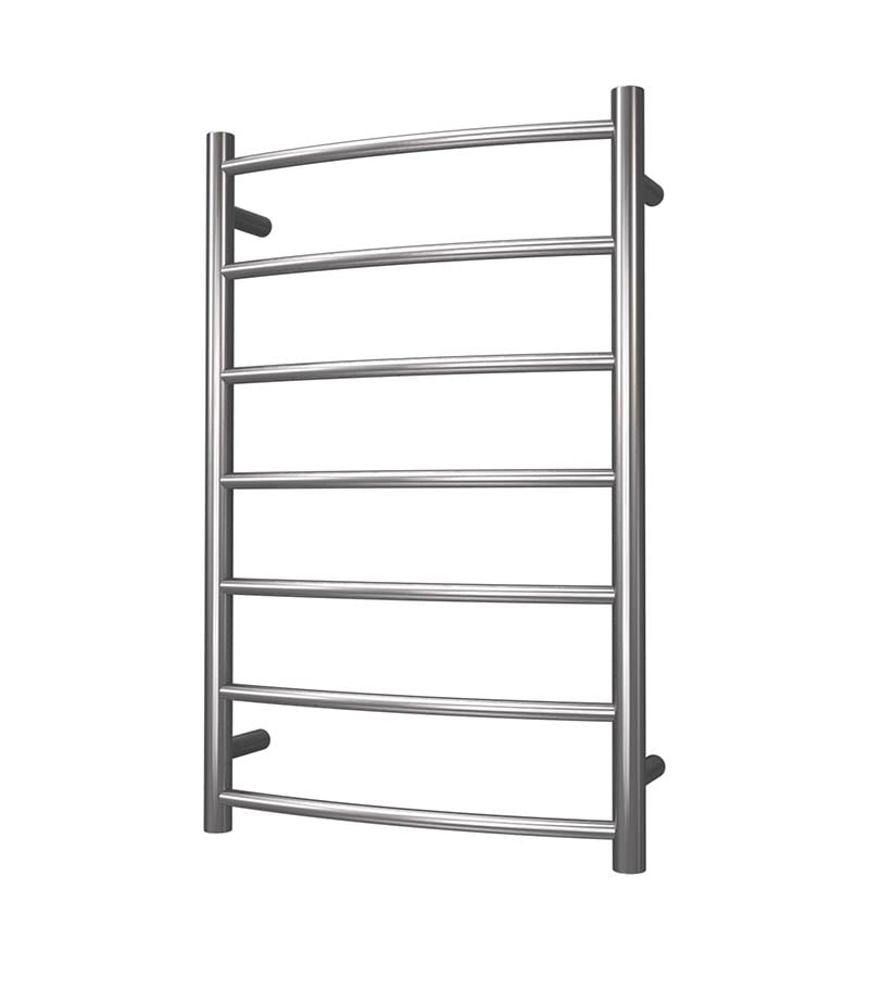 Round And Curved Chrome Non-heated/Heated Towel Rack 7 Bars