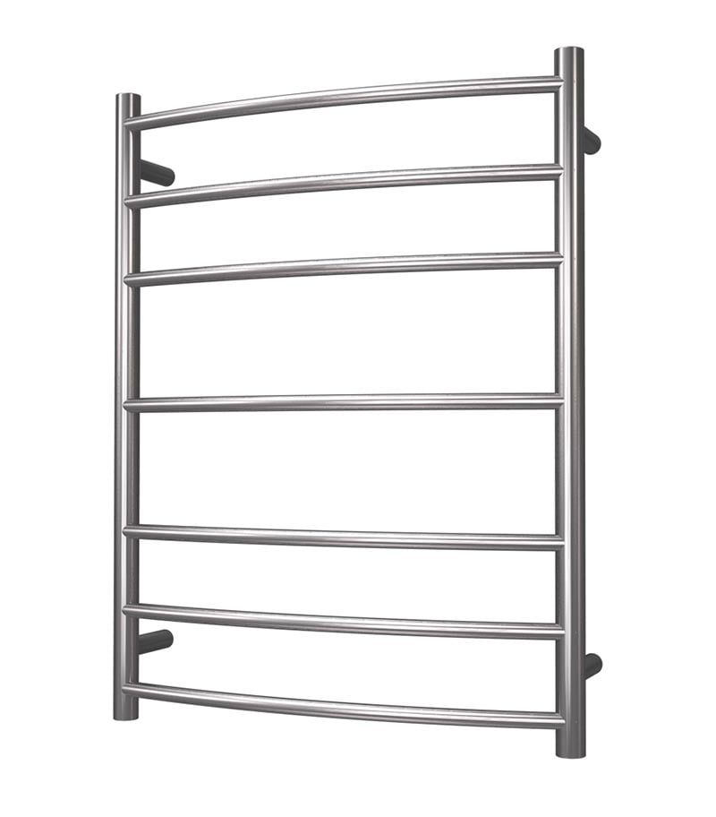 Round And Curved Chrome Non-heated/ Heated Towel Rack 7 Bars (3+1+3)