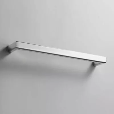 Single Square Heated Towel Rail - Chrome