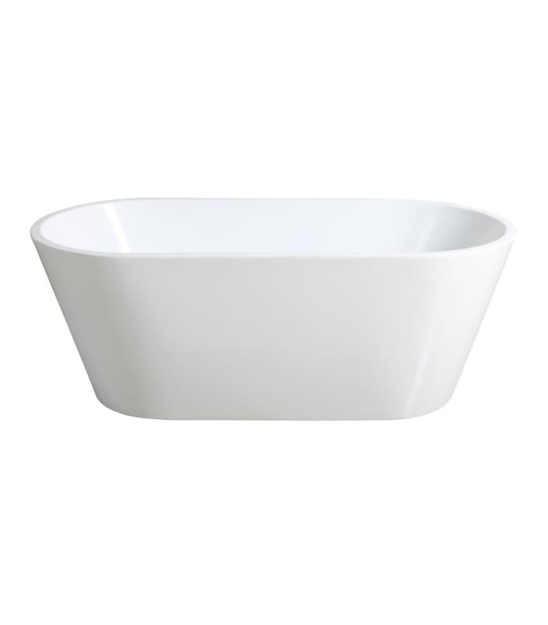 1390X715X585mm Olive Gloss White Freestanding Bathtub