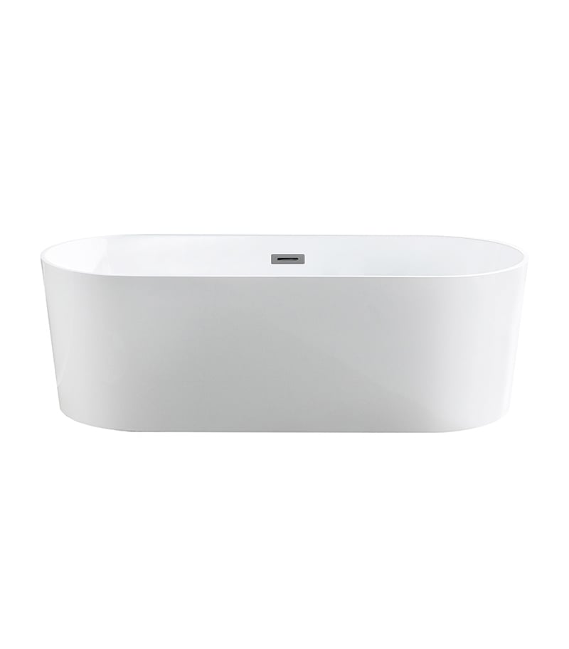 1300X710X550mm Olive Gloss White Freestanding Bathtub