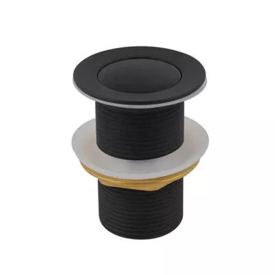 Aqua 32/40mm Pop Up Basin Waste With No Overflow - Matt Black