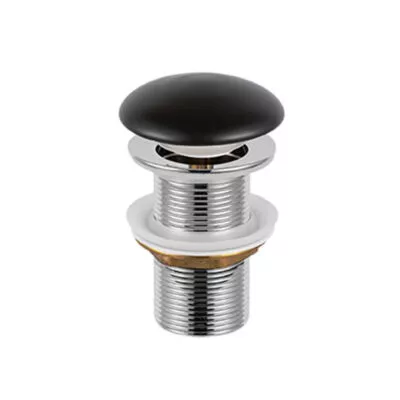 32mm Ceramic Top Pop Up Waste Non Overflow - Matt Black
