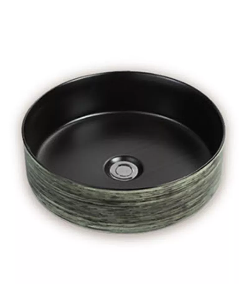 355 x 355 x 115mm Silky Green Round Above Counter Basin BASIN