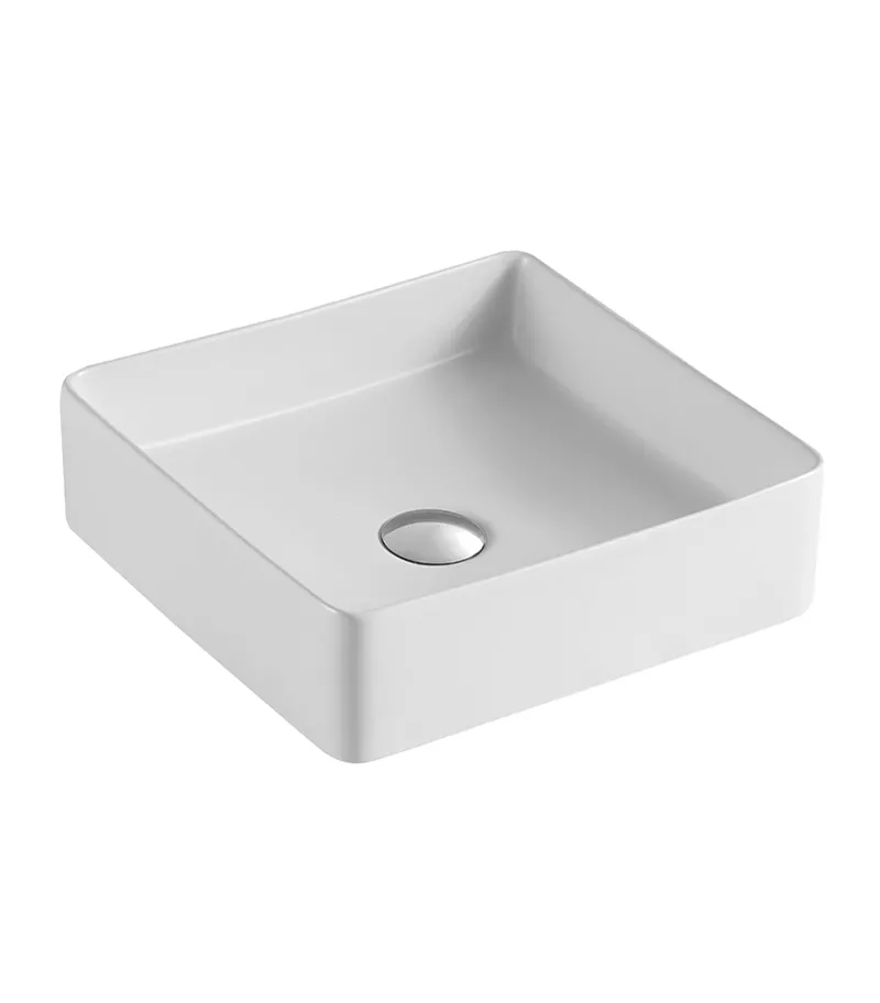 Cove 370mm Matt White Square Above Counter Ceramic Basin