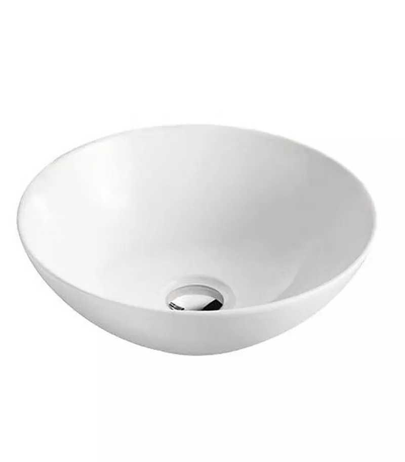 Nova Gloss White Round Above Counter Ceramic Basin