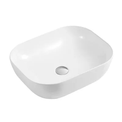 Nova Gloss White Rectangle Above Counter Ceramic Basin