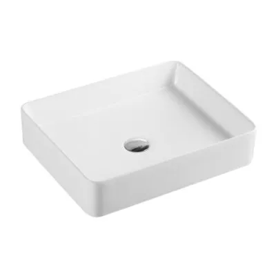 Rosa Gloss White Square Above Counter Ceramic Basin
