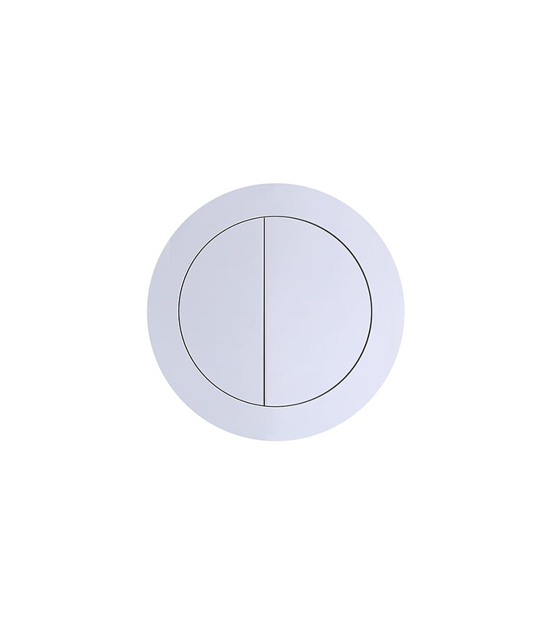 Chrome Round Press Toilet Button PB-R Topview