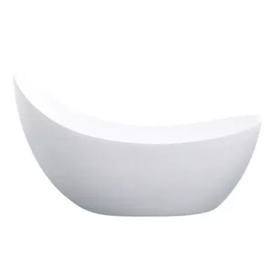 Posh Highback Freestanding Bathtub - Matt White