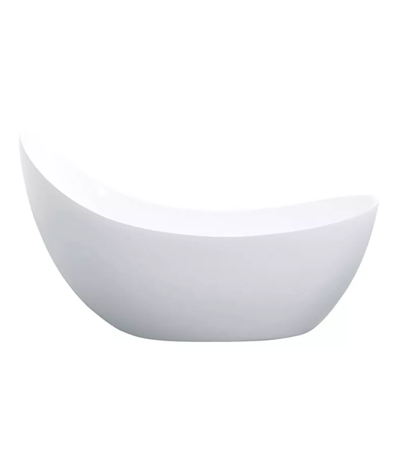 Posh Highback Freestanding Bathtub - Matt White